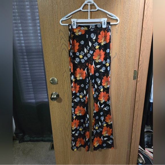 Free People Floral Bell Bottom Pants - Picture 2 of 9